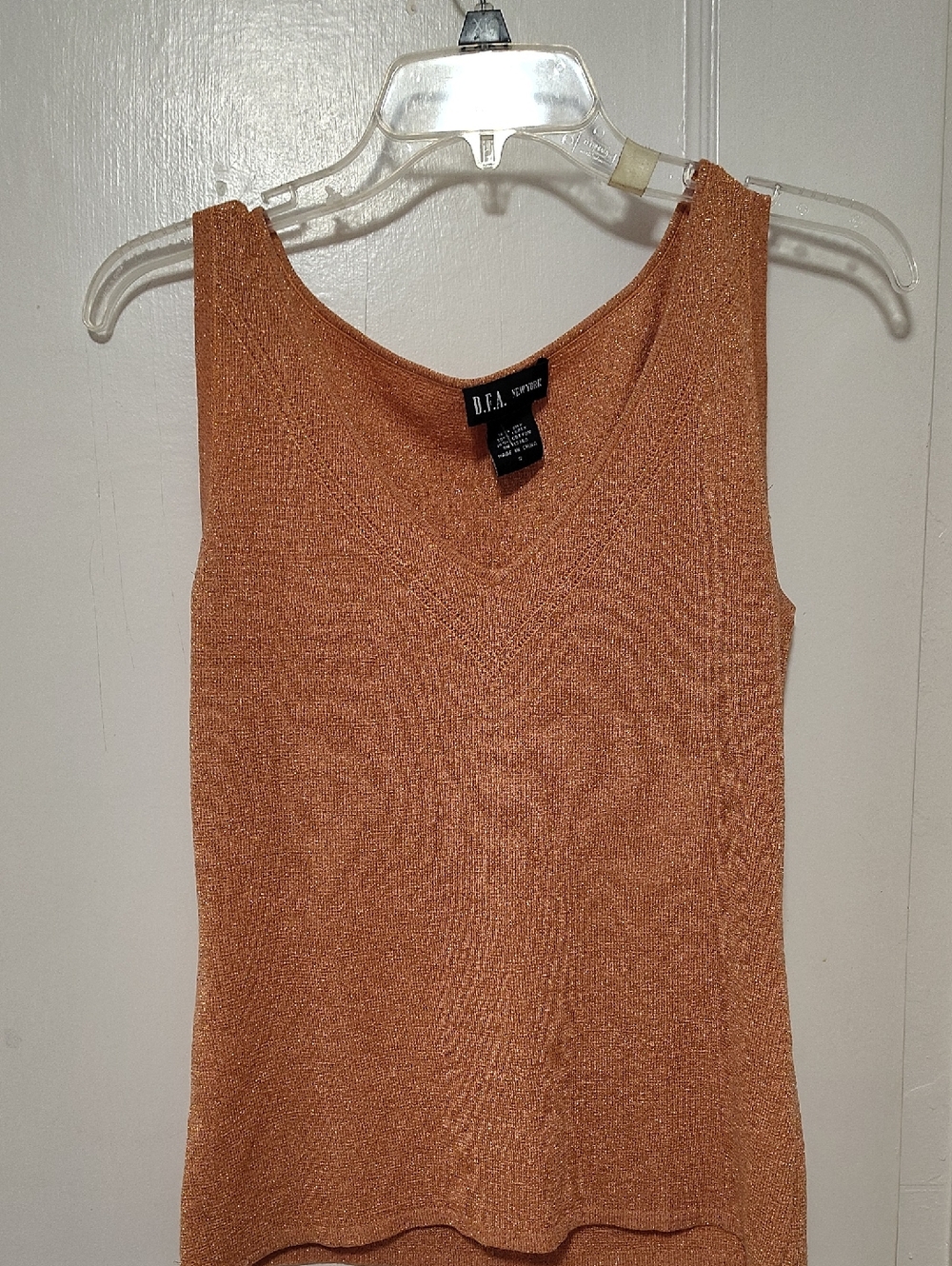 D.E.A. Studio Copper Knit Tank Toplightweight 56 Percent Silk